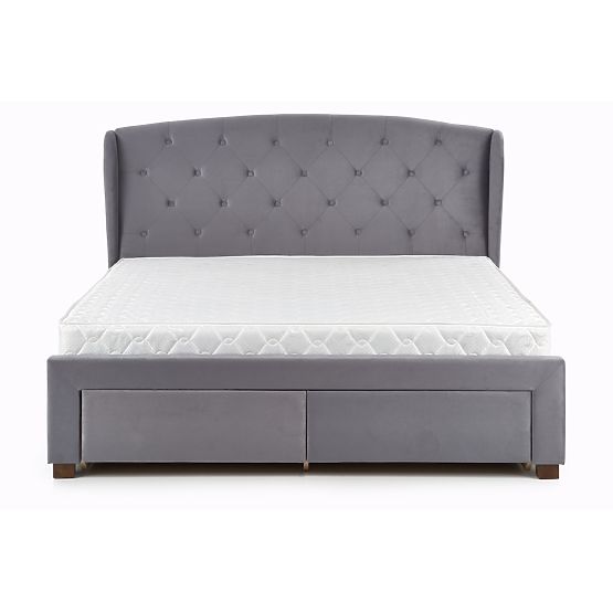 Letto imbottito 160x200 SABRINA - grigio scuro