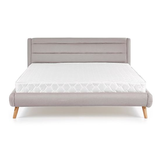 Letto imbottito ELANDA 160X200 cm - grigio chiaro