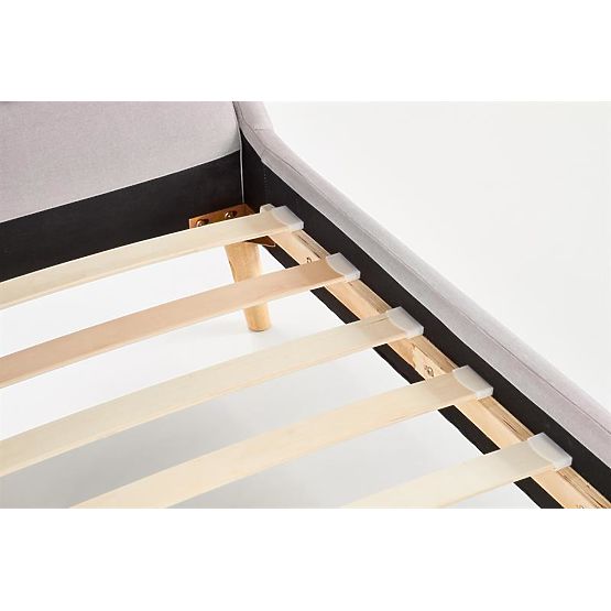 Letto imbottito ELANDA 160X200 cm - grigio chiaro