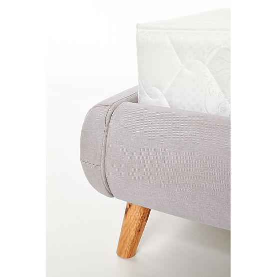 Letto imbottito ELANDA 160X200 cm - grigio chiaro