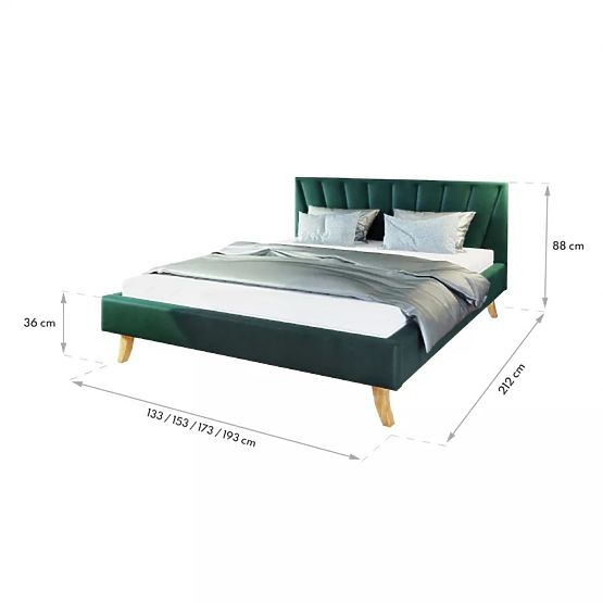 Letto imbottito HEAVEN 120 x 200 cm - Grigio