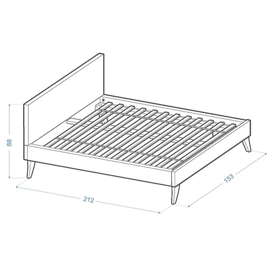 Letto imbottito HEAVEN 140 x 200 cm - Crema