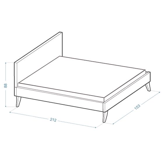 Letto imbottito HEAVEN 140 x 200 cm - Grigio