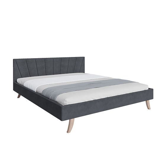 Letto imbottito HEAVEN 160 x 200 cm - Grigio