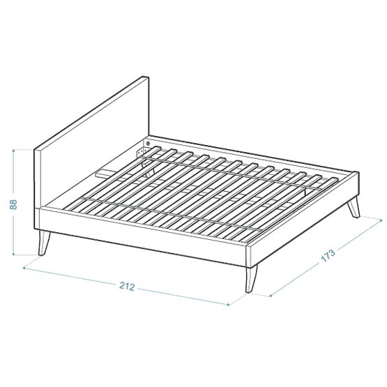 Letto imbottito HEAVEN 160 x 200 cm - Grigio