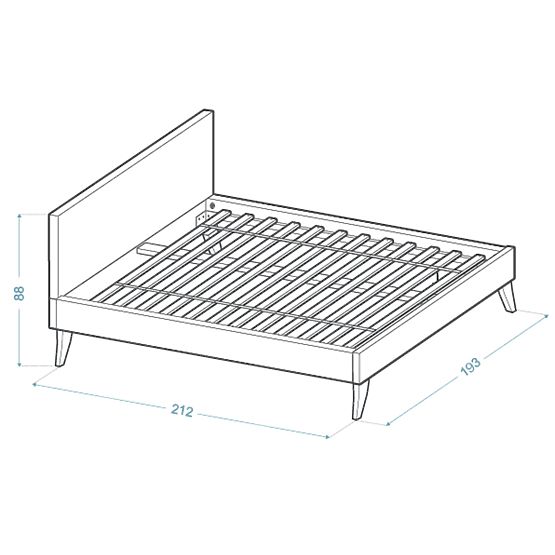 Letto imbottito HEAVEN 180 x 200 cm - Grigio