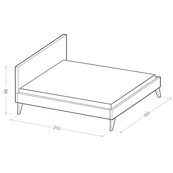 Letto imbottito HEAVEN 180 x 200 cm - Rosa cipria