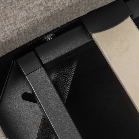 Letto imbottito Luno 160x200 cm, con rete e spazio di stoccaggio, beige chiaro, arrotondato