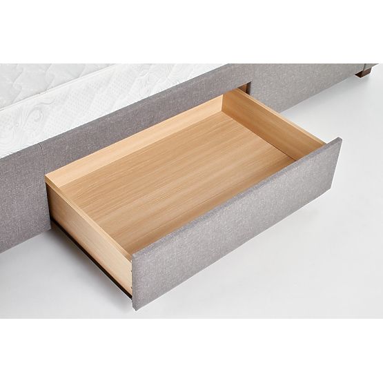 Letto imbottito MODENA 140 cm con cassetti grigio (6p=1ks)