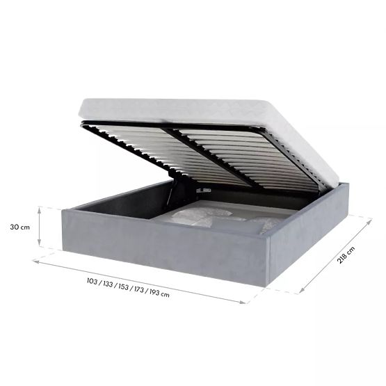 Letto imbottito ORLANDO 120 x 200 cm - Crema