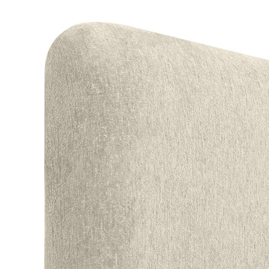 Letto imbottito Rolly 160x200 cm, con rete, arrotondato, grigio chiaro