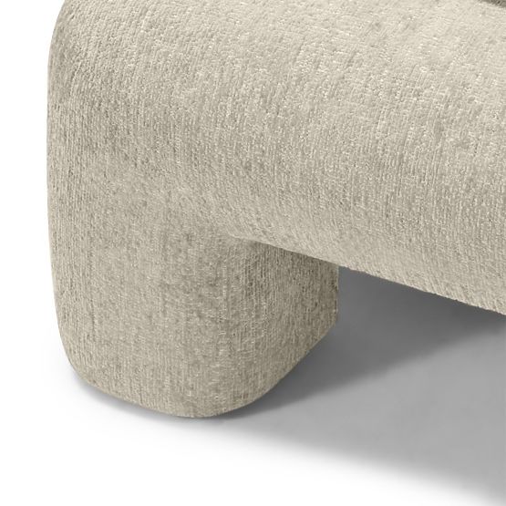 Letto imbottito Rolly 160x200 cm, con rete, arrotondato, grigio chiaro