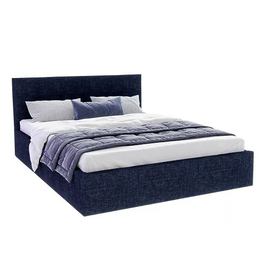 Letto imbottito TULSA 120 x 200 cm - Blu scuro