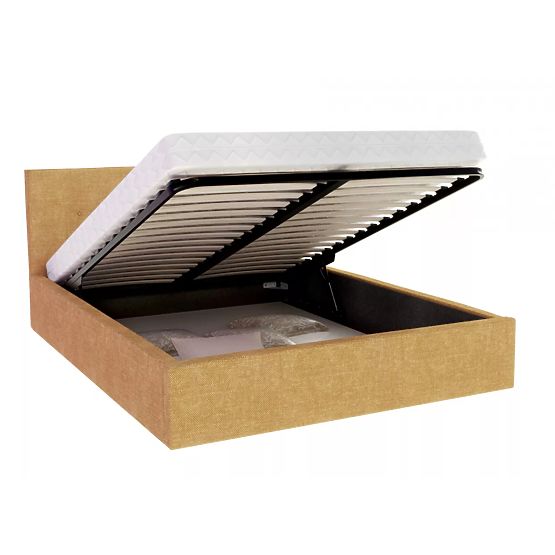 Letto imbottito TULSA 120 x 200 cm - Giallo