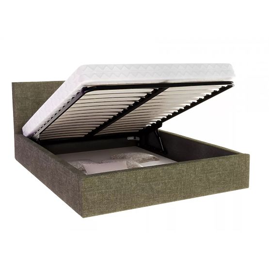 Letto imbottito TULSA 120 x 200 cm - Verde oliva