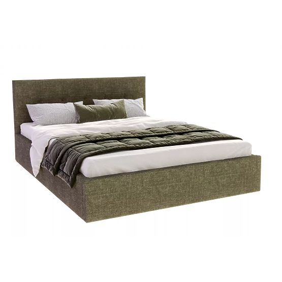 Letto imbottito TULSA 180 x 200 cm - Verde oliva