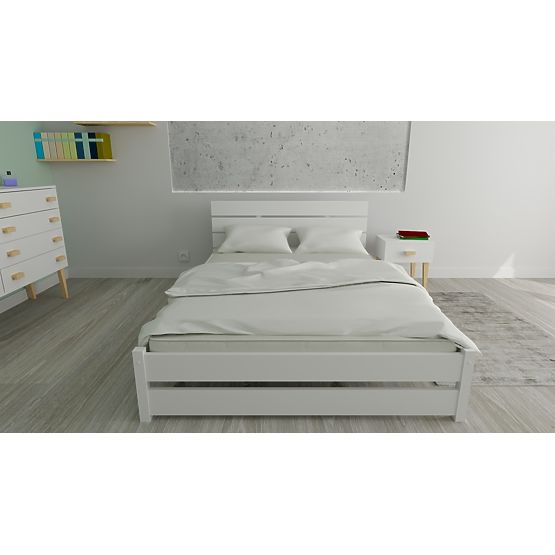 Letto in legno Max 200 x 90 cm - bianco