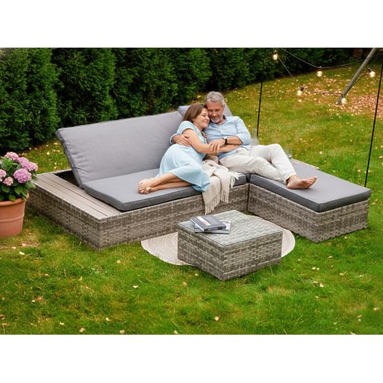 Letto multifunzionale in tecnorattan DIABOLICO