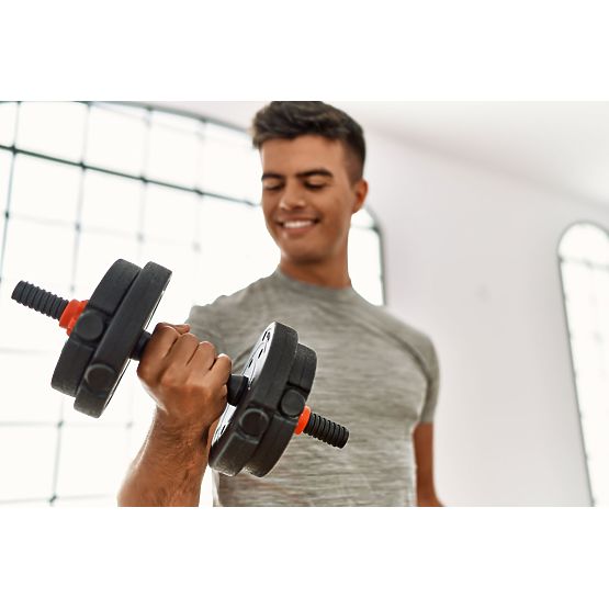 Manubri regolabili 2 x 20kg set di manubri 40kg barra