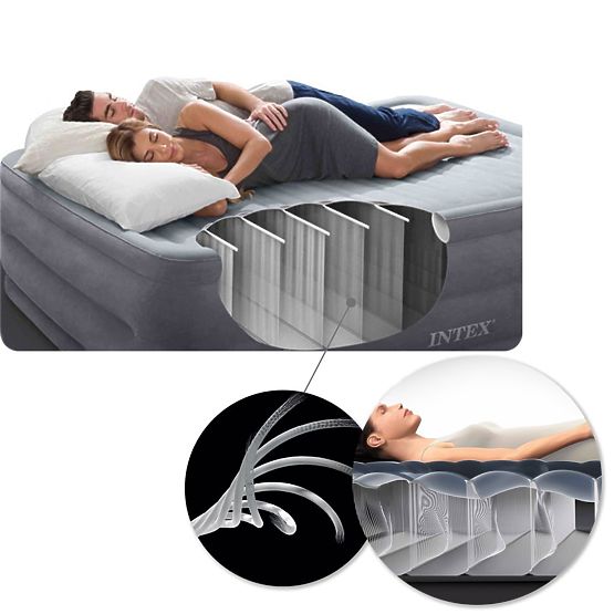 Materasso gonfiabile matrimoniale 203x152 cm INTEX 64143