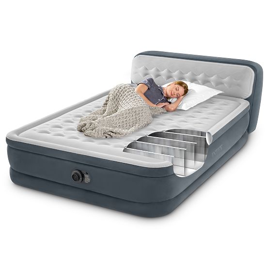 Materasso letto gonfiabile 236x152cm con pompa per 2 persone DELUXE 64448ND