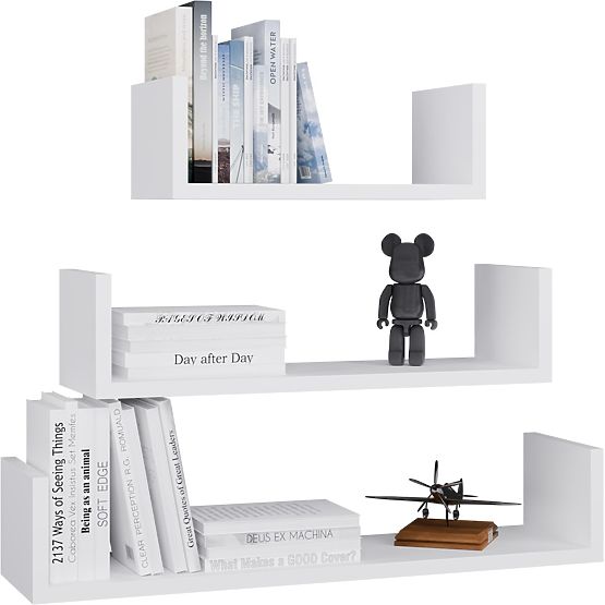 Mensola a Muro Sospesa MOBI 3P BIANCA