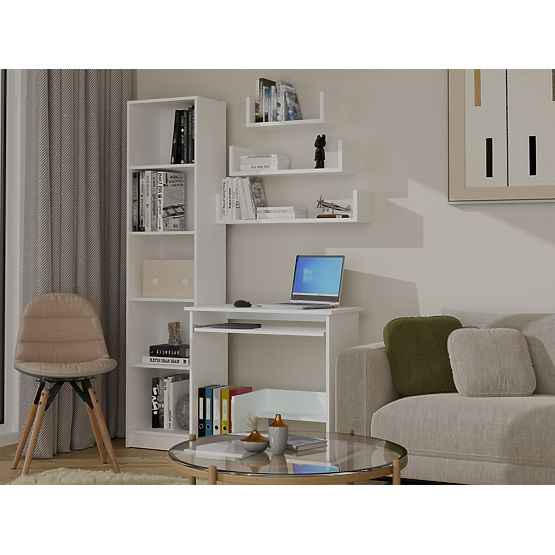 Mensola a Muro Sospesa MOBI 3P BIANCA