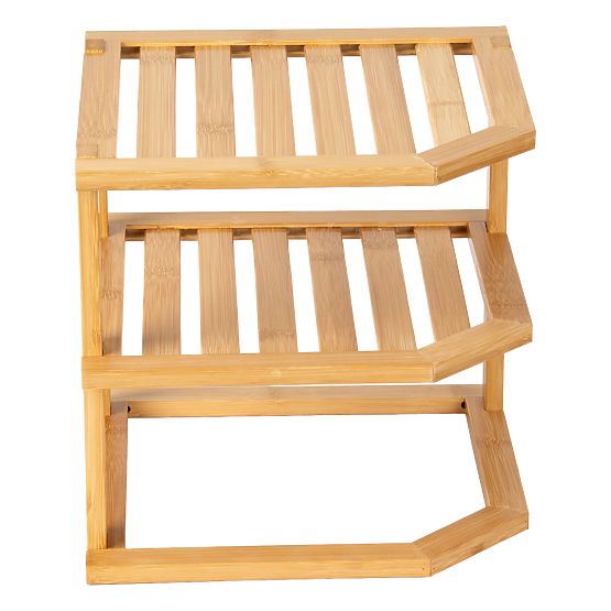 Mensola angolare da cucina in bambù DEDAL