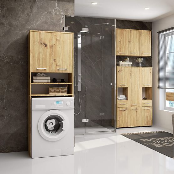 MENSOLA DA BAGNO FIN SOPRA LA LAVATRICE ROVERE ARTIGIANO