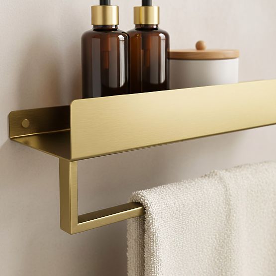 Mensola da bagno per vasca SF01 45cm oro spazzolato