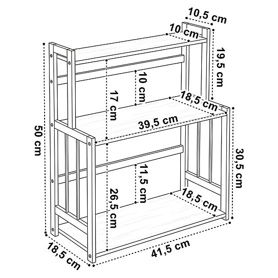 Mensola da cucina per spezie CEZAR Wood Brown
