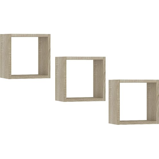 MENSOLA DA PARETE K 25x25cm SET 3pz ROVERE SONOMA