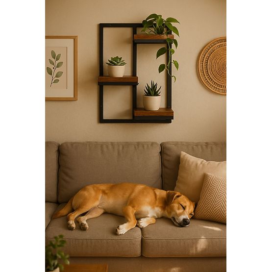 Mensola da parete per fiori, scaffale sospeso per piante decorativo a 3 livelli loft ModernHome