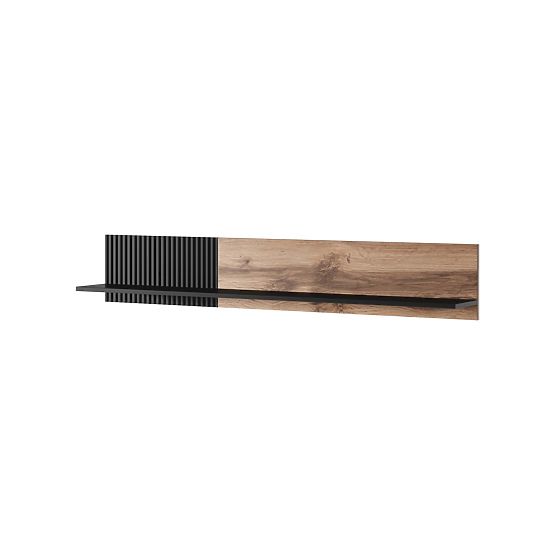 Mensola da Parete RANDOM P-1 - Rovere Wotan/Nero