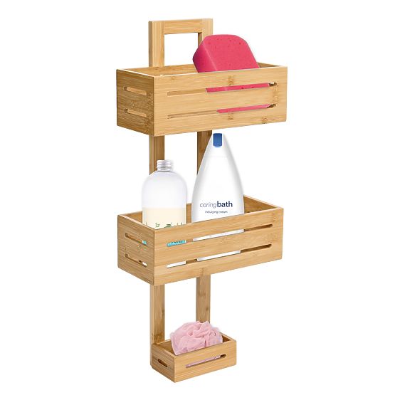 Mensola in bambù MANILA a 3 livelli per cucina e bagno