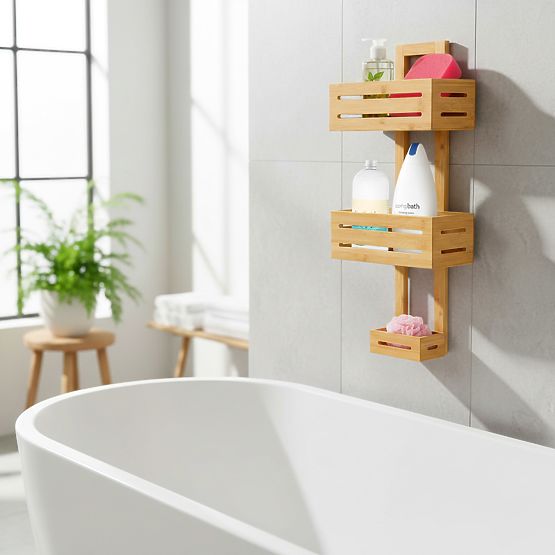 Mensola in bambù MANILA a 3 livelli per cucina e bagno