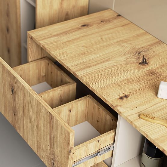 MOBILE BAGNO SOTTO LAVABO VAMI W90 2SZ 2P PK ROVERE ARTISAN / CASHMERE