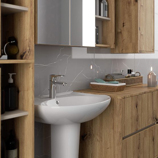 MOBILE BAGNO SOTTO LAVABO VAMI W90 2SZ 2P PK ROVERE ARTISAN / CASHMERE