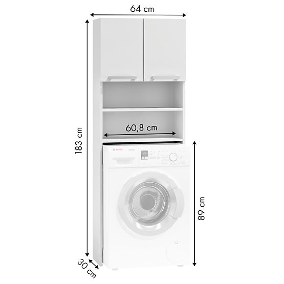 Mobile da bagno sopra la lavatrice ModernHome