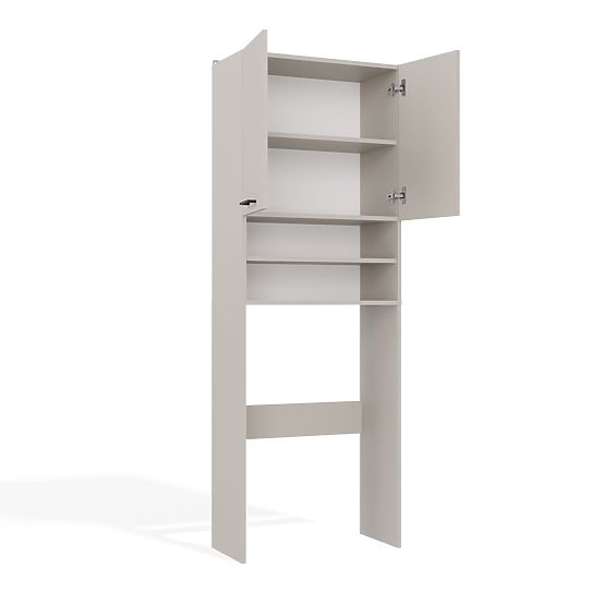 Mobile da bagno sopra lavatrice POLA DK CASHMERE BEIGE Scaffale Colonna 180X64X30