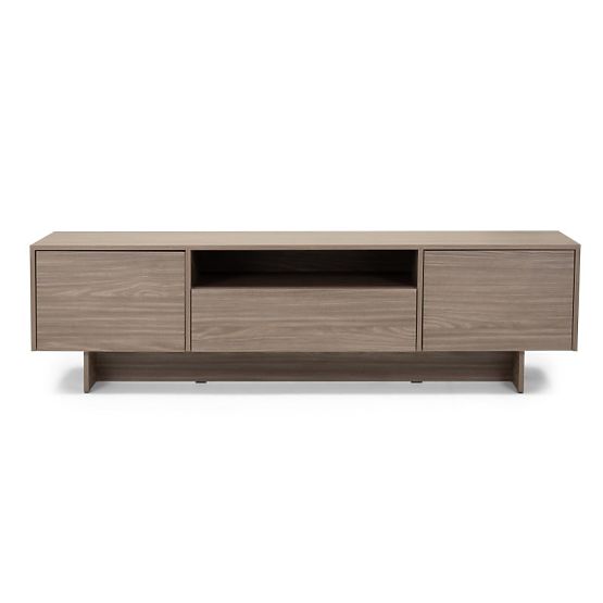 Mobile TV a due ante con cassetto Kanso, rovere perlato