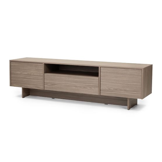 Mobile TV a due ante con cassetto Kanso, rovere perlato