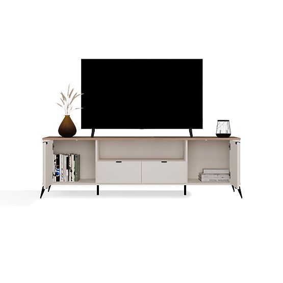 Mobile TV CORDOBA 2S2S Beige Cashmere Rovere Castello Mobile TV 2 Cassetti