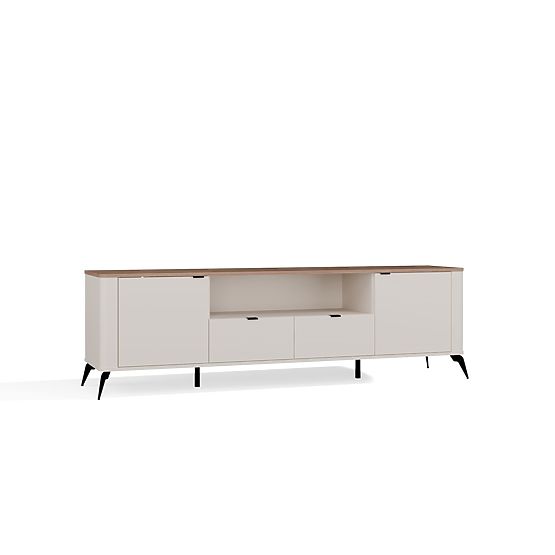 Mobile TV CORDOBA 2S2S Beige Cashmere Rovere Castello Mobile TV 2 Cassetti