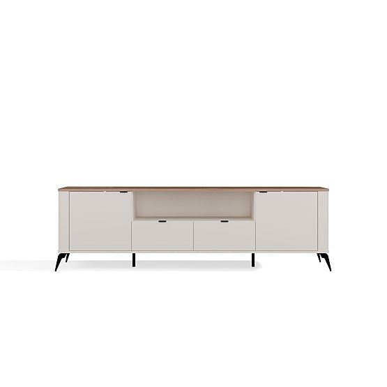 Mobile TV CORDOBA 2S2S Beige Cashmere Rovere Castello Mobile TV 2 Cassetti