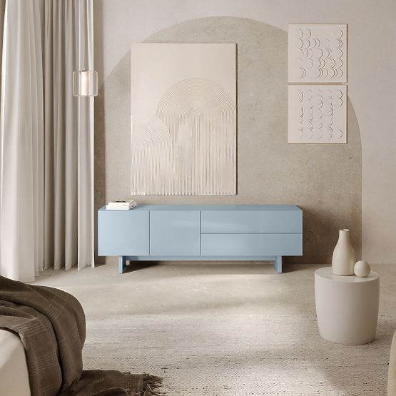 Mobile TV Glim, blu fumé, lucido