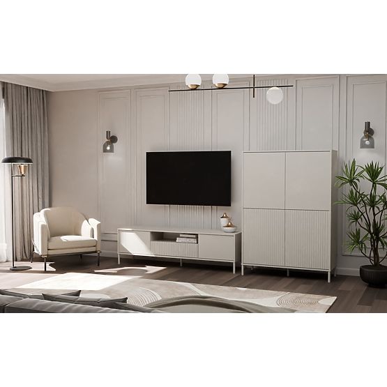 MOBILE TV KAMARO 160 CASHMERE Rigato Anteriore + Classico