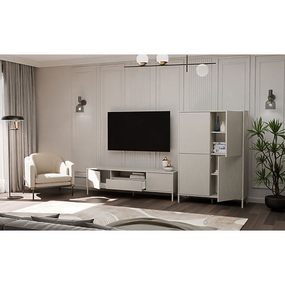 MOBILE TV KAMARO 160 CASHMERE Rigato Anteriore + Classico