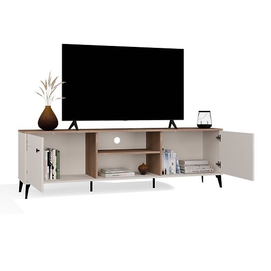 Mobile TV POINT 2D Cashmere Beige Rovere Castello Mobile Sotto TV 2 Ante
