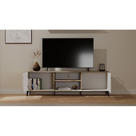 Mobile TV POINT 2D Cashmere Beige Rovere Castello Mobile Sotto TV 2 Ante